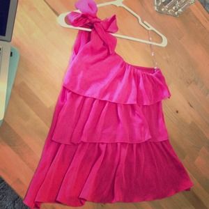 Pink one shoulder top