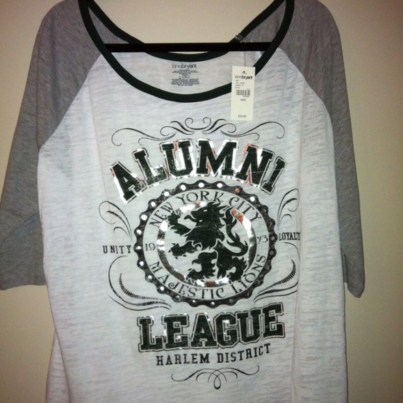 Lane Bryant baseball-style shirt