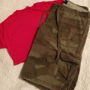 A&E camo cargo shorts