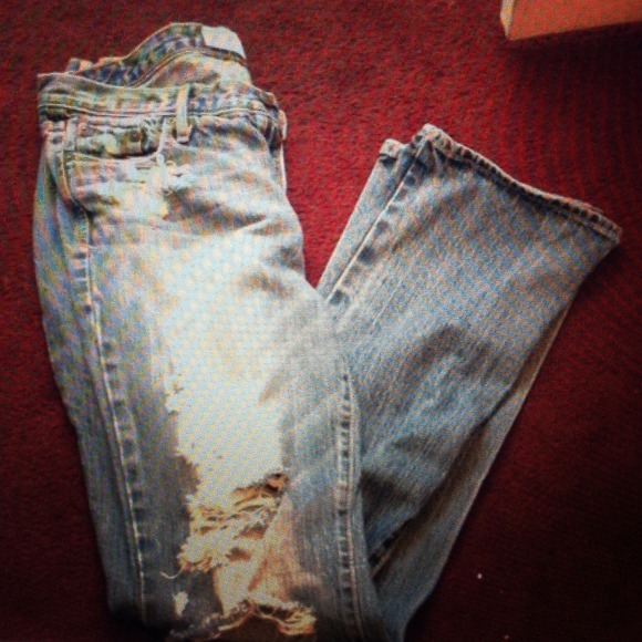 Cute stressed jeans