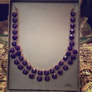 Chunky purple and gold necklace