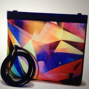New Neon colorful square canvas sling bag.
