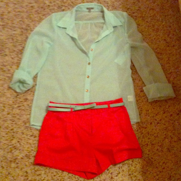 Brand new light blue button down shirt