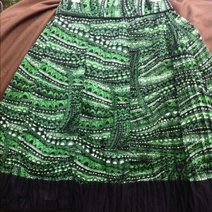 Gorgeous green and black skirt