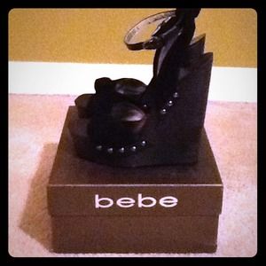 Bebe Wedge Sandals - Black