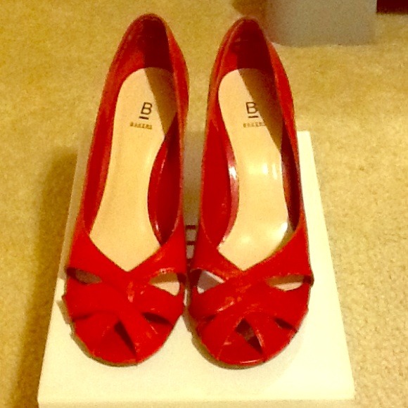 Red Casual Wedges