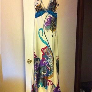 Long multicolored dress