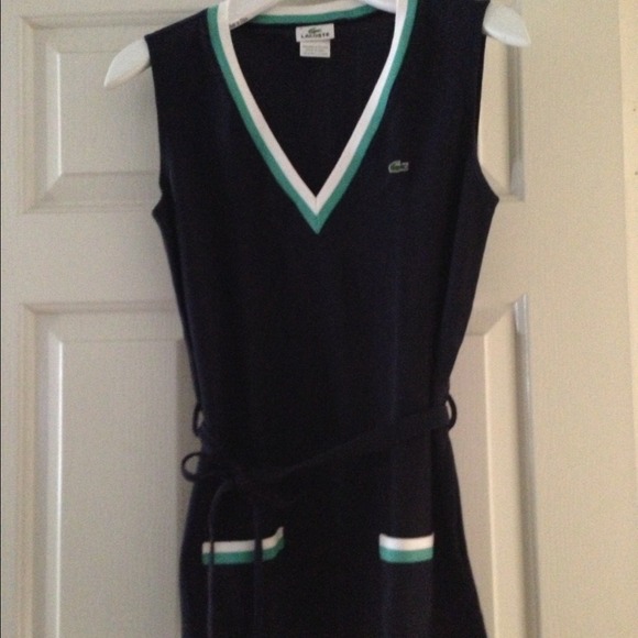 NWT Lacoste vneck Tops with Belt - Picture 1 of 2