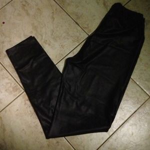 New fleece lined leather looking leggings