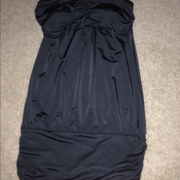 Black Strapless Cocktail Dress