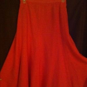 Tangerine flowy skirt