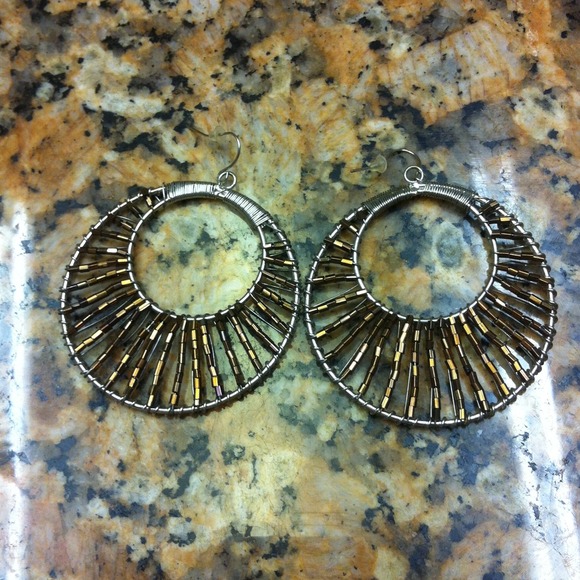 Beaded hoop earrings!
