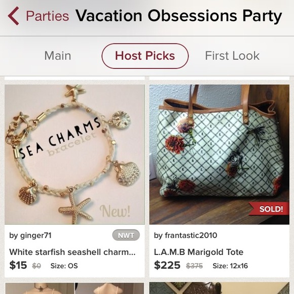 White starfish seashell charm bracelet - Picture 2 of 2