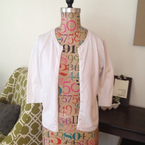 Classic White Cardigan