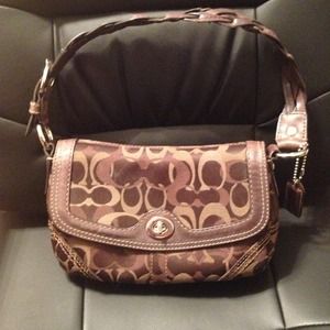 Authentic brown coach purse