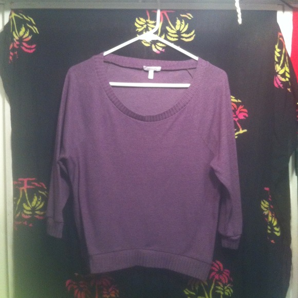 Purplish soft sweater-like shirt