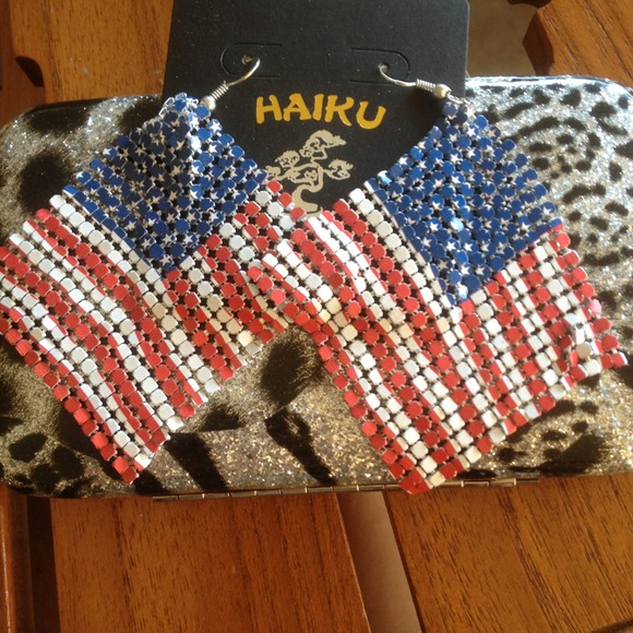 American flag earrings