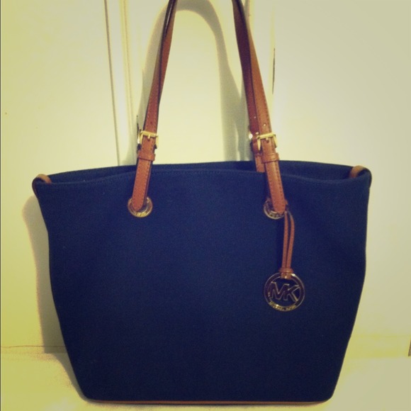 Michael Kors Handbags - HOLD Michael Kors Navy Blue Canvas Tote