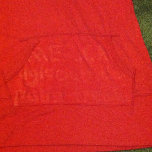 Unique American Eagle V-Neck Hooded Top - Picture 2 of 3