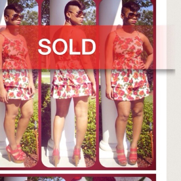 Floral Peplum Style Dress