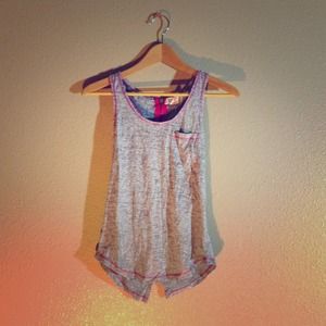 Cute Pink and Grey Summer Tank Top!