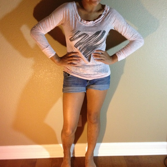 Transparent Pink With Heart Long Sleeve! - Picture 2 of 2