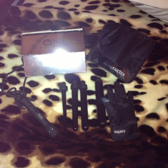 Four in one curling iron with glove