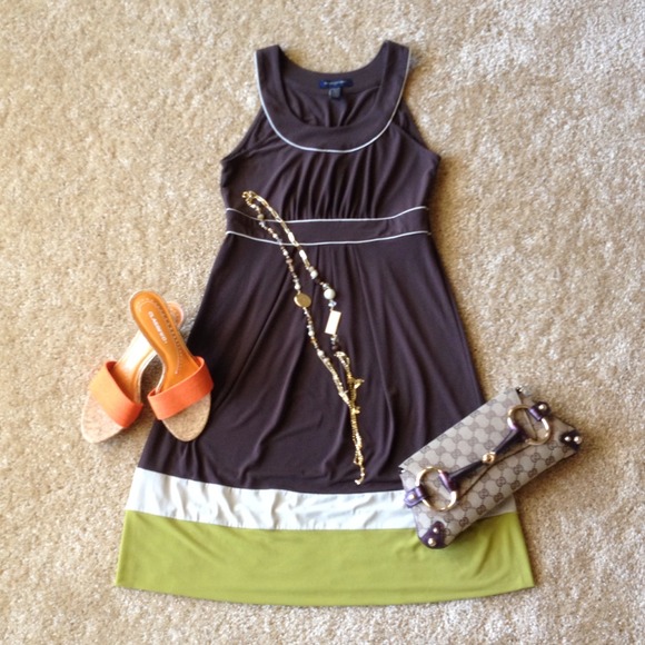 🚫Sold🚫Banana Republic Brown Color Block Dress