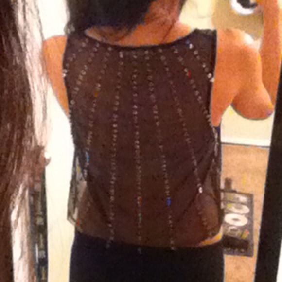 SOLD!!!!!!! Gorgeous Beaded Tank - Picture 2 of 3