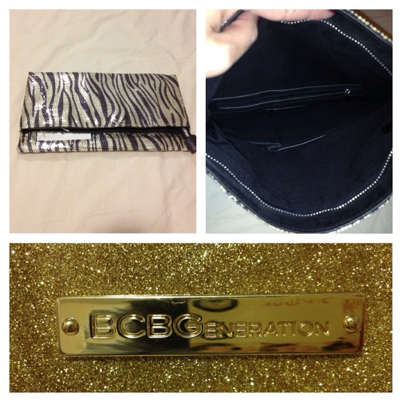 BCBGeneration Clutches & Wallets - 🚫🚫Bundled🚫🚫Zebra Sequin Fold-Over Clutch