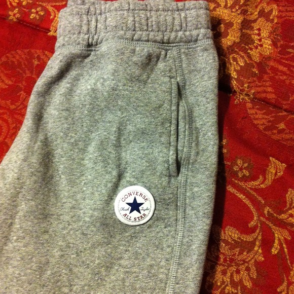 Grey converse sweat pants