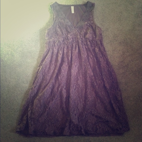 Gray Lace Dress - Picture 1 of 3
