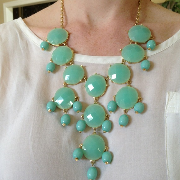 SOLD carolynsin2 Mint green bauble necklace