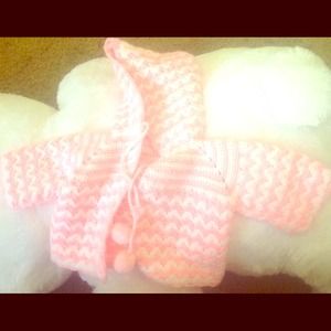 Handmade crochet baby sweater
