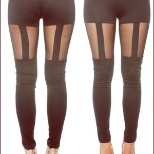 Mesh Garter Suspender Legging
