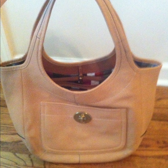 Tan coach bag