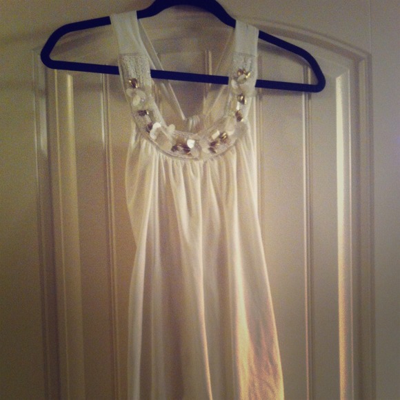White tube dress with beading!