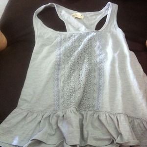 ❌SOLD❌ Hollister gray racerback flowy tank