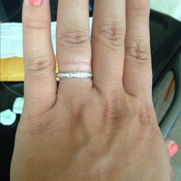 Crystal and sterling silver ring