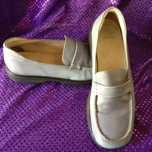 Authentic Coach loafers light blue gently used.