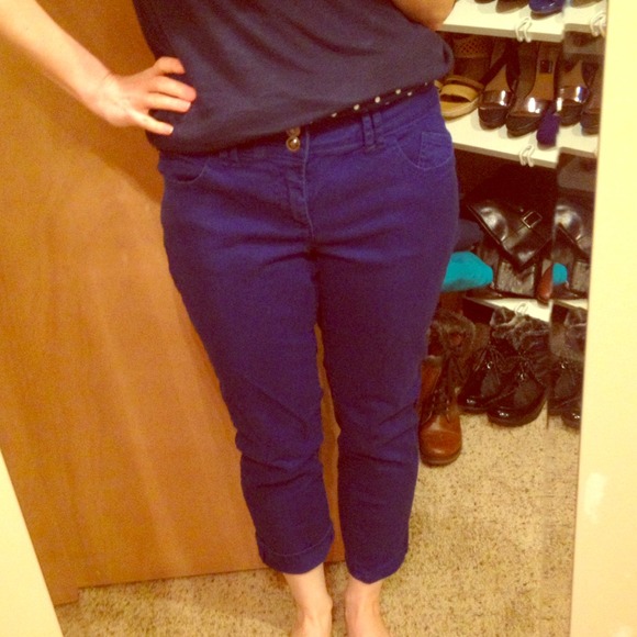 SOLD BUNDLE Cobalt blue Elle crop denim pants