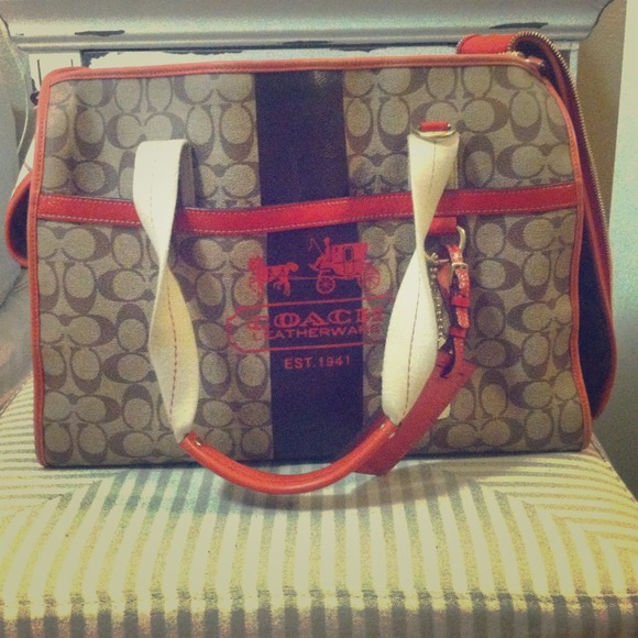 Sold!!! Authentic Coach dog carrier