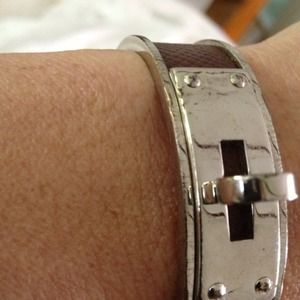 Vintage Hermes leather charm cuff