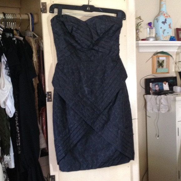 jean paul gaultier Black pleated tube dress