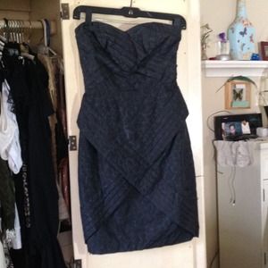 jean paul gaultier Black pleated tube dress