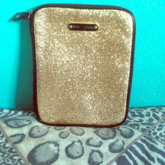 Betsy Johnson authentic iPad gold shiny case