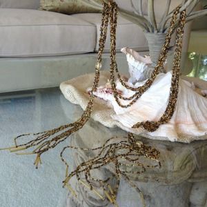 Beaded lariat necklace