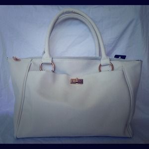 White Becky and Gene handbag, purse