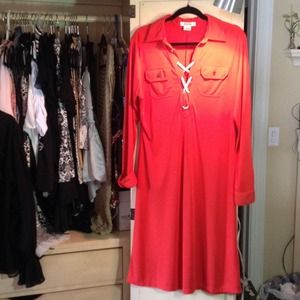 Burnt orange Michael Kors dress