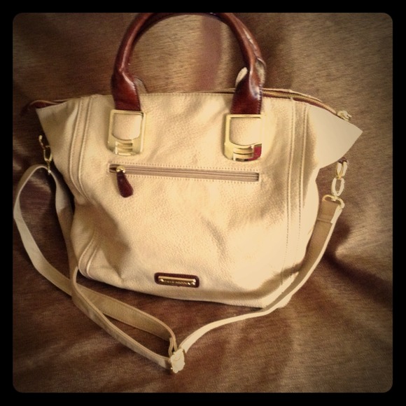 Steve Madden Satchel Taupe gold